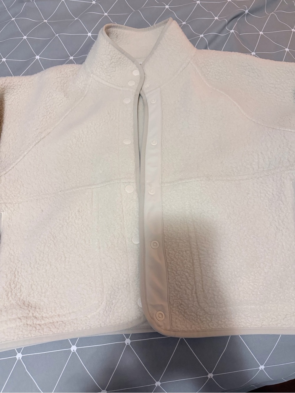 Sunday Best Ivory Teddy Snap-Front Jacket